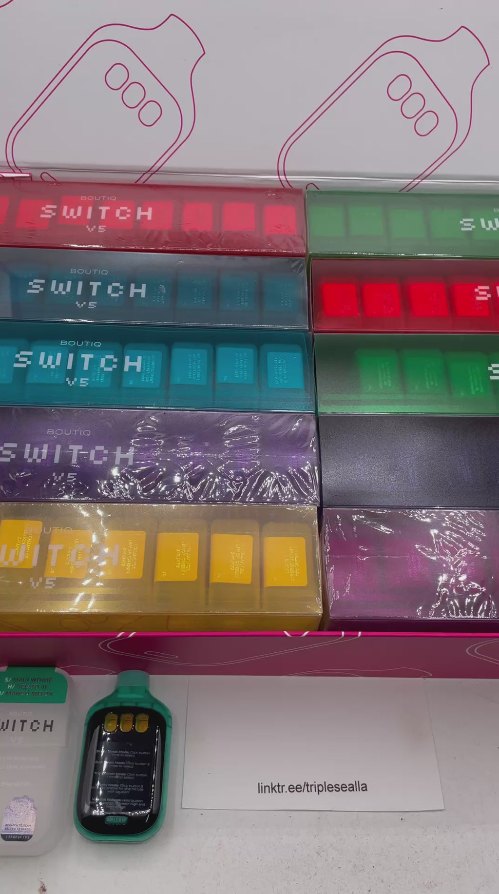 #J53 Boutiq Switch V5 Disposables w/ LCD SCREEN (2G Disposables)